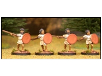 Warriors 2. Attacking, with Javelin and Round Shield