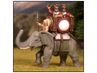 Elephant with Tower, Mahout, 2 Spearmen and Shields