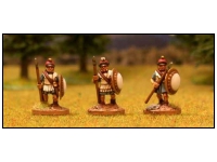 Libyan Spearmen 2. Advancing, Linen Armour, Crested Helmet, Hoplite Shield