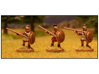 Libyan Spearmen 3. Attacking, Linen Armour, Crested Helmet, Hoplite Shield