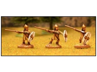 Phoenician Spearmen 2. Attacking, Tunic, Conic Helmet (Asirian), Oval Shield