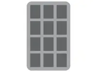 50 mm Half-Size Foam Tray, 12 Cut-Outs, with Bottom