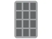 70 mm Half-Size Foam Tray, 12 Cut-Outs, with Bottom