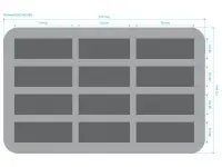 85 mm Half-Size Foam Tray, 12 Cut-Outs, with Bottom