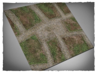 Deep-Cut Studio Gaming Mat: Cobblestone Streets Theme 3' x 3' (91,5 x 91,5 cm)