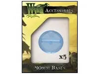Blue Translucent Bases - 40mm (5 pack)