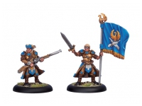 Cygnar Long Gunner Officer & Standard Bearer