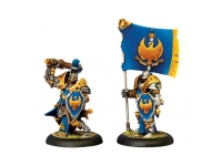 Cygnar Sword Knight Officer & Standard Bearer