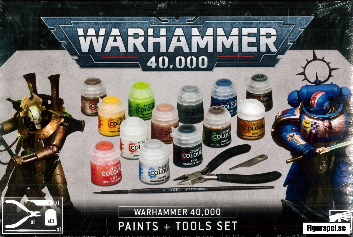 Warhammer 40,000 Paints + Tools Set Figurspel.se