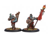 Trollbloods Kriel Warriors Standard Bearer & Piper