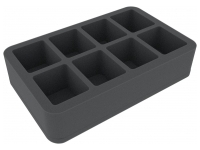 60 mm Half-Size Foam Tray, 8 Cut-Outs