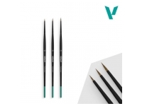 Vallejo Brushes: Natural Hair - Pro Modeler, Definition Set Size 4/0 - 3/0 - 2/0
