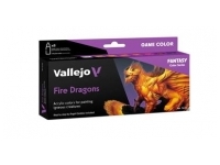 Vallejo Game Color Paint Set: Fire Dragons (8 frger)