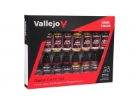 Vallejo Game Color Paint Set: Leather & Metal (16 Frger)