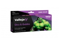 Vallejo Game Color Paint Set: Orcs & Goblins (8 frger)